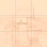 Sepia sketch with grid