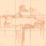 Sepia sketch with grid