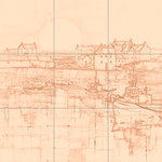 Sepia sketch with grid