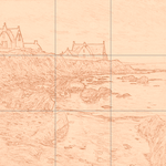 Sepia sketch with grid