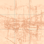 Sepia sketch with grid