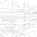 Line drawing with grid