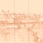 Sepia sketch with grid