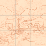 Sepia sketch with grid