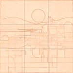 Sepia sketch with grid