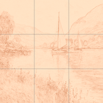 Sepia sketch with grid