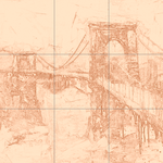 Sepia sketch with grid