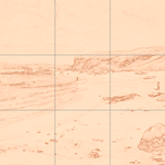 Sepia sketch with grid