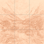 Sepia sketch with grid