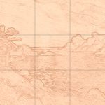 Sepia sketch with grid