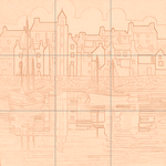 Sepia sketch with grid