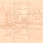 Sepia sketch with grid