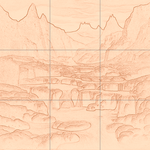 Sepia sketch with grid