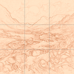 Sepia sketch with grid