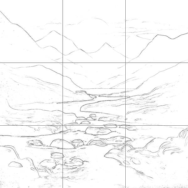 Sketch with grid