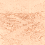 Sepia sketch with grid