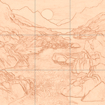 Sepia sketch with grid