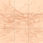 Sepia sketch with grid