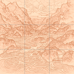 Sepia sketch with grid