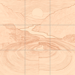 Sepia sketch with grid