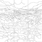 Line drawing with grid