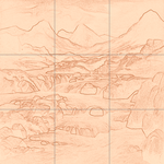 Sepia sketch with grid