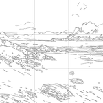 Line drawing with grid