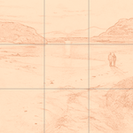 Sepia sketch with grid