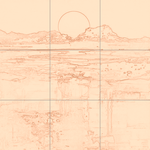 Sepia sketch with grid