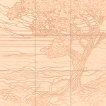 Sepia sketch with grid