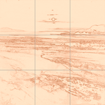 Sepia sketch with grid