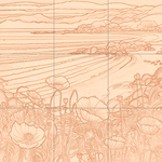 Sepia sketch with grid