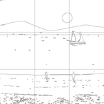 Line drawing with grid