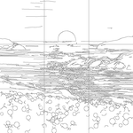 Line drawing with grid