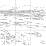 Line drawing with grid