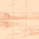 Sepia sketch with grid