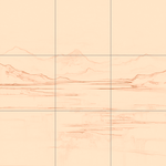 Sepia sketch with grid