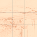 Sepia sketch with grid