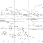 Line drawing with grid