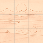 Sepia sketch with grid