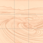 Sepia sketch with grid