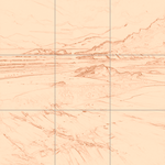 Sepia sketch with grid