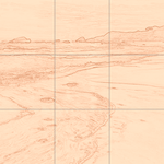 Sepia sketch with grid