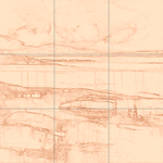 Sepia sketch with grid