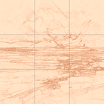 Sepia sketch with grid