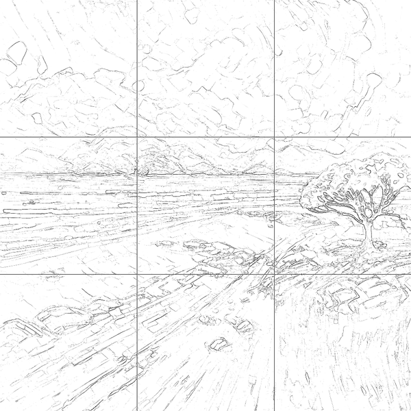 Sketch with grid