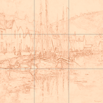 Sepia sketch with grid