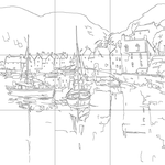 Line drawing with grid