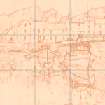 Sepia sketch with grid