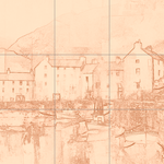 Sepia sketch with grid